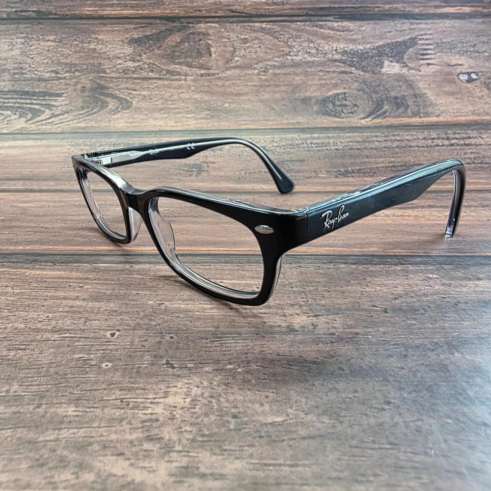 Ray-Ban RB 5150 2034 Black‎ Clear Rectangular Eyeglasses Frames 50-19-135